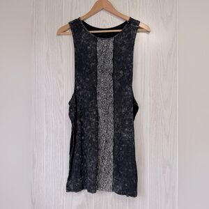 POL Sleeveless T-Shirt Dress Faded Black Soft Cotton M EUC